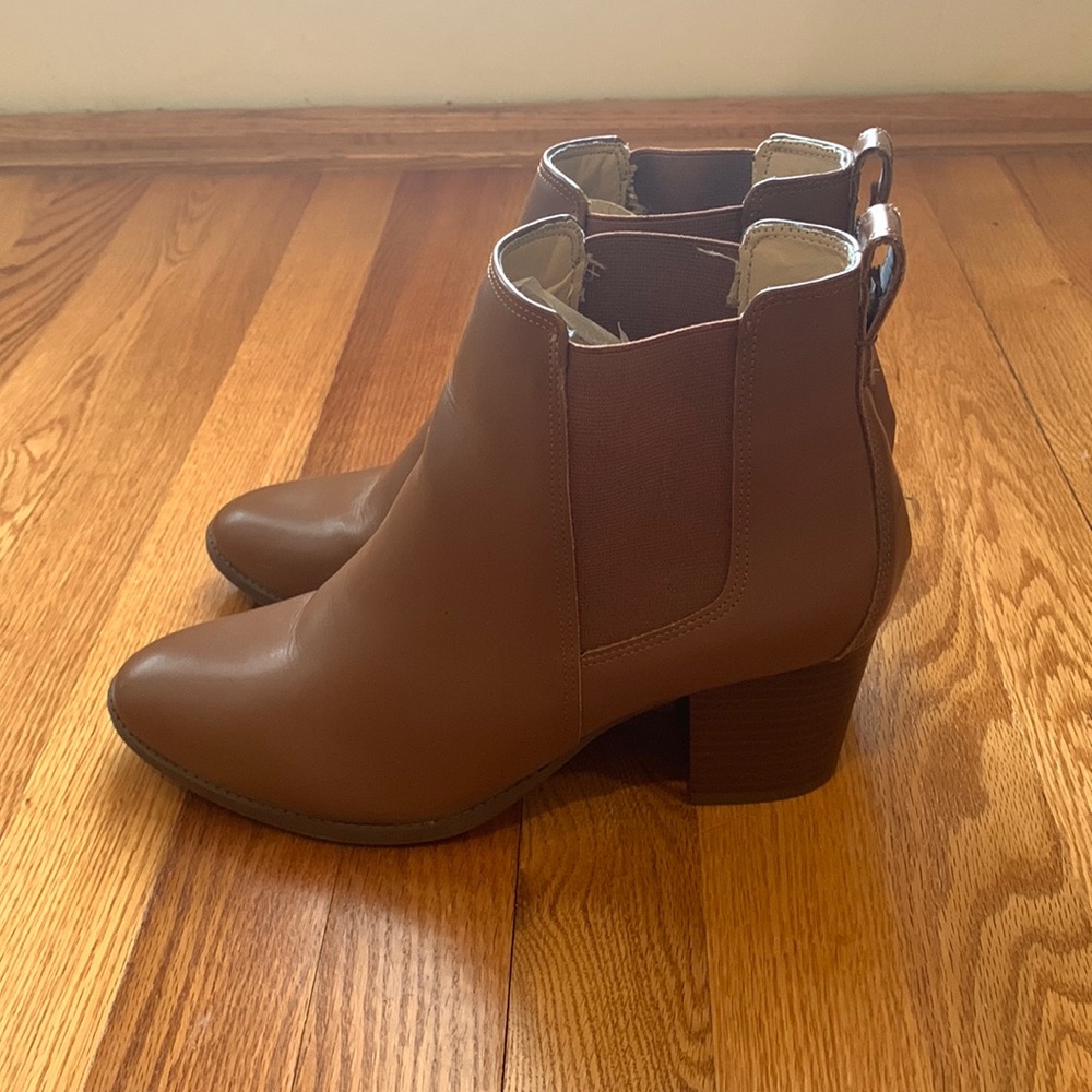 Tan ankle boots
